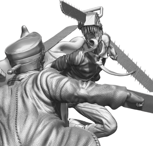 Denji VS Katana Battle Figurine Denji VS Katana