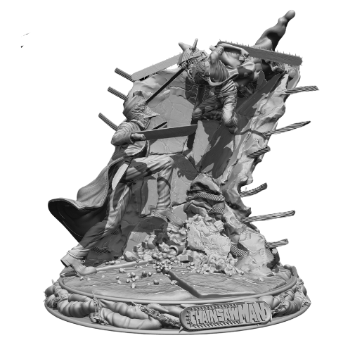 Denji VS Katana Battle Figurine Denji VS Katana